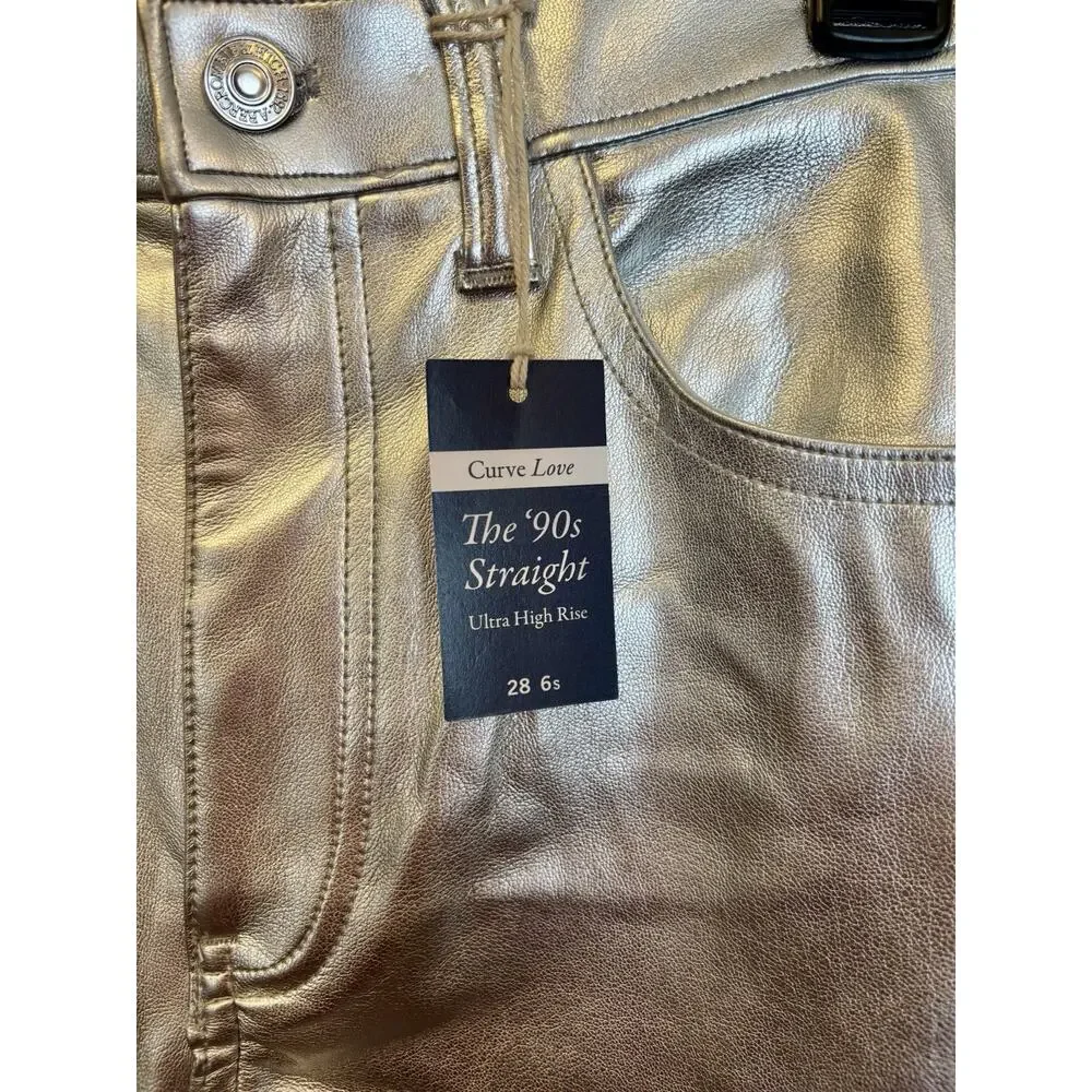 NWT Abercrombie fitch Silver Jeans Sz 28/6 Curve Love90s Straight High Rise NEW - Picture 7 of 9